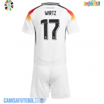 Camisa de time de futebol Alemanha Florian Wirtz #17 Replicas 1º Equipamento Infantil Europeu 2024 Manga Curta (+ Calças curtas)